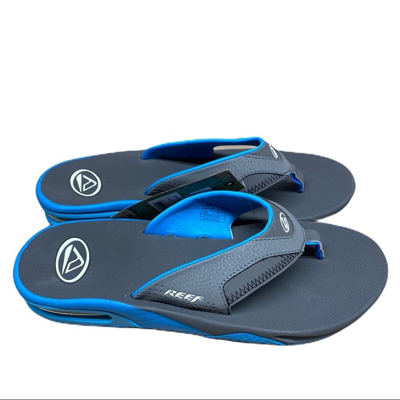 7 /"FANNING/" Black//Black w// BOTTLE Opener Flip Flop Sandals REEF Men/'s Size NWT